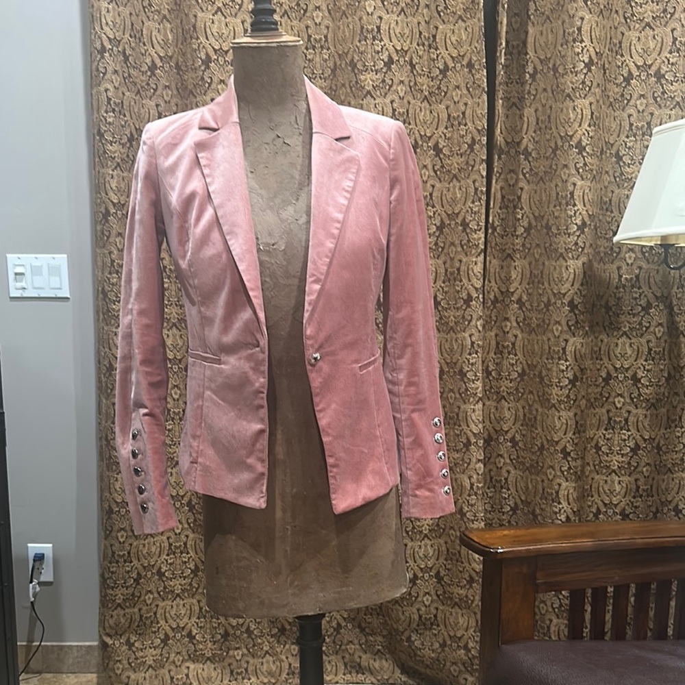 Pink Velvet Blazer